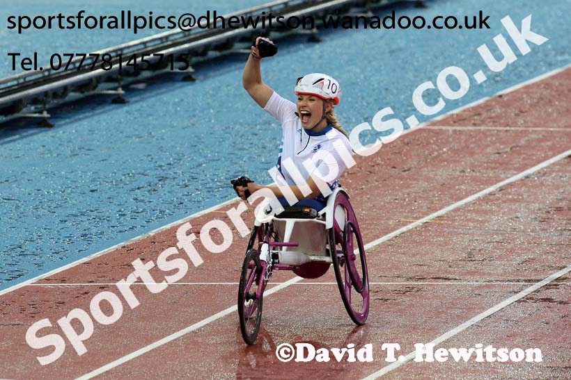 Samantha Kinghorn (Scotland) in the womens Para-Sport 1500 metres T54  at the Commonwealth Games, Glasgow. Photo: David T. Hewitson/Sports for All Pics